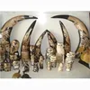 A collection of owl shaped design horn craft, real water buffalow horn craft with carved technique now on sale