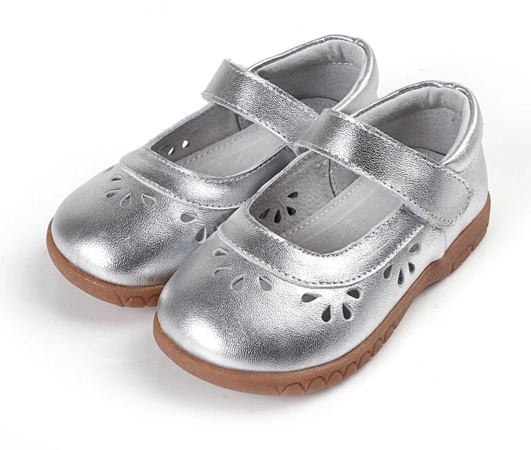 

silver kid girl hollow out shoes chaussures fille enfant, White,pink,silver