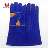 Royal And Orange Industrial Leather Welder Working Safty Gloves For Men