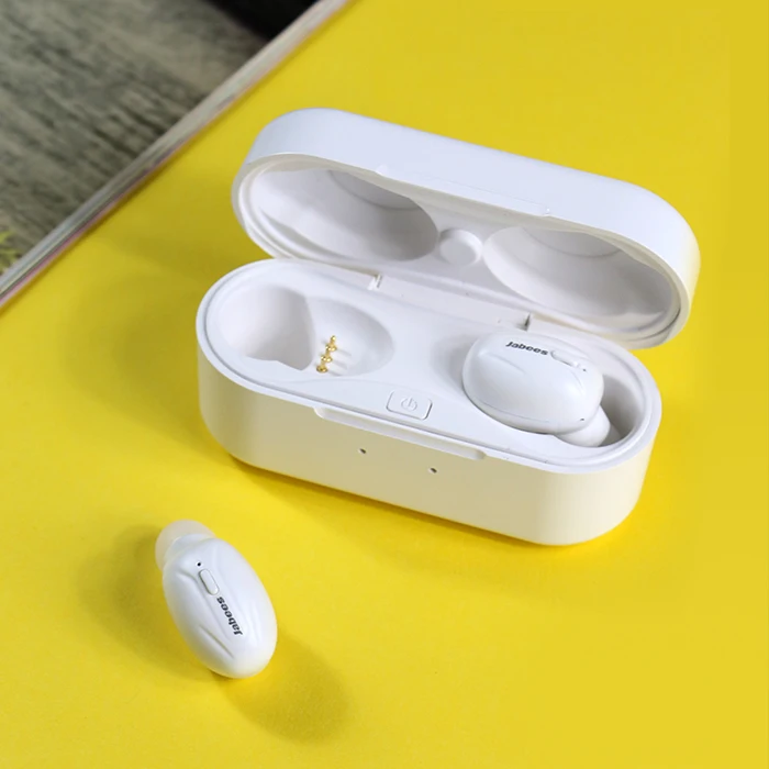 

Jabees Beeing Best Offer Truly Wireless Earbuds with Qi-Enabled Wireless Charging Case and Mic for Call and Music Free Shipping