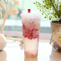 

Injection Custom Printing Disposable Plastic Cup PP Bubble Tea Cup With Lids