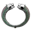 Spectacular fashion silver bangle jewelry 925 sterling ruby emerald gemstone silver jewellery manufacturer