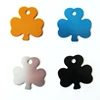 Clover Trefoil Aluminum Alloy Blank Pet Dog Id Tags Cat Name Tags