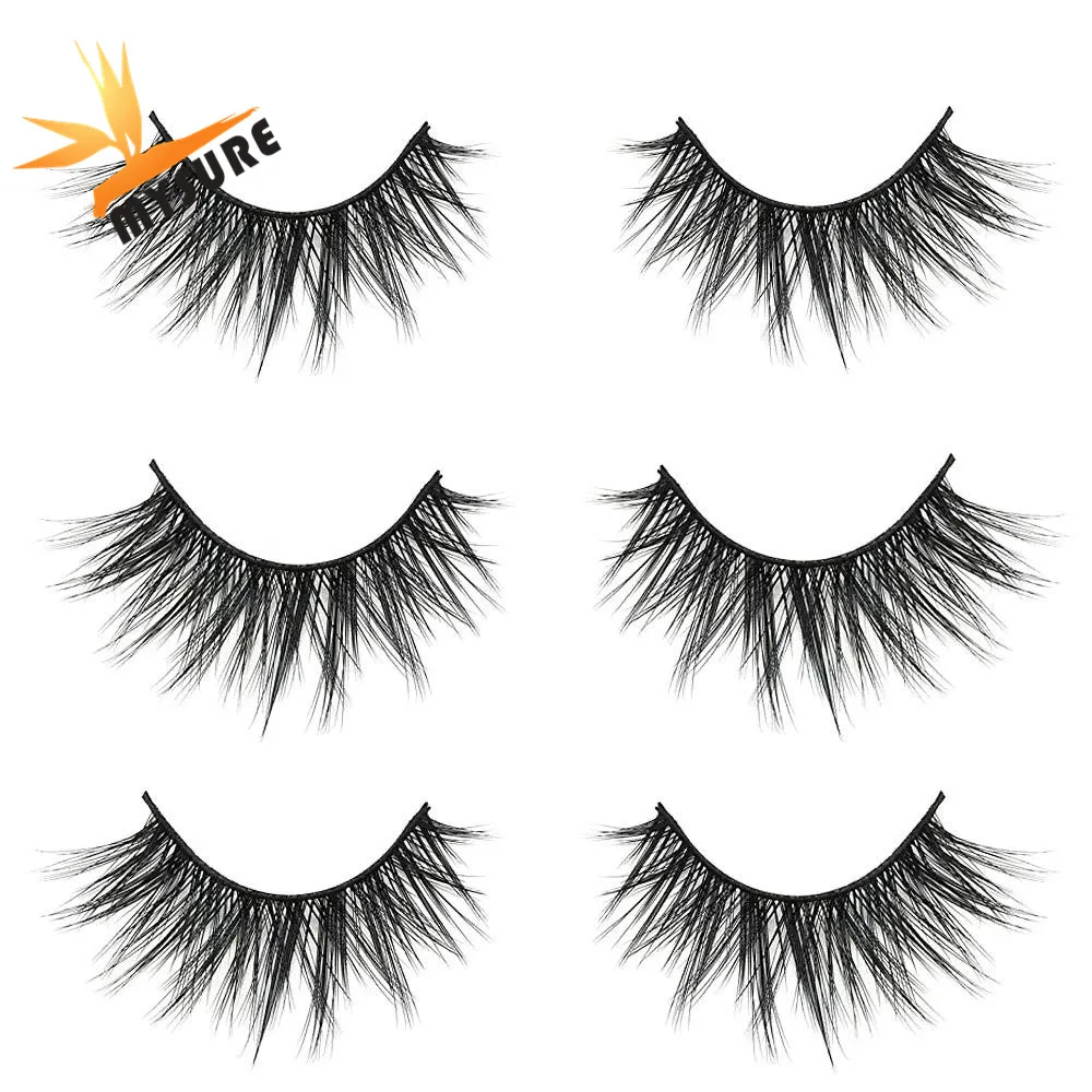 

faux mink 3D mink eyelashes private label eyelash extention, Black