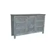Contemporary Decorative Carved Accent Solid wood Sideboard console with door and drawer