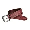 Genuine Leather Belt For Men Embossed Design Maroon