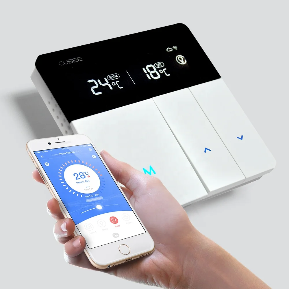 
CUBEE Wifi smart thermostat for Air-conditioning system FCU 