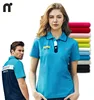 Polo Shirt - Custom Embroidered Logo Customized Cotton Poly Fashionable Women Slim Dry Fit Casual Polo Shirt for Work Uniform