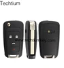 factory wholesale price car key housing case 4 button modified folding flip remote key shell for Chevrolet Cruze