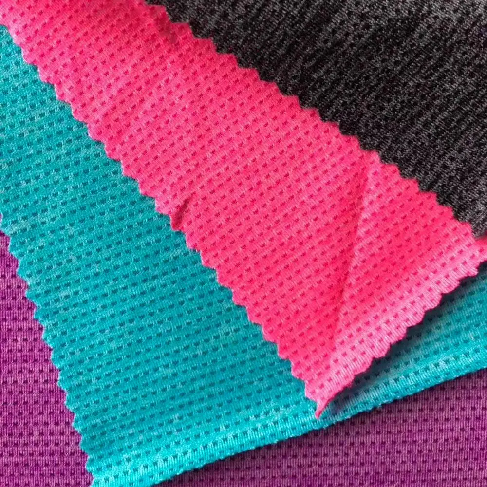
manufacturer wholesale weft knitting nylon mesh fabric for tracksuits tee 6001 