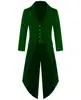 Fashion Men's Coat Steampunk Vintage Tailcoat Jacket Gothic Victorian Frock Coat