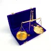High Quality Amazon Hot Selling Nautical Decor Gift Small working Brass Pan 50 gram Weighing Balance Scale in Wooden Box