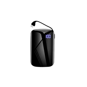10000mAh Power Bank LCD Screen USB Cable