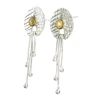 Nice Looking Citrine Color 925 Sterling Silver Jewelry Wedding Crystal Earring