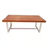 Industrial Vintage Wooden Antique Design Dining Table With Metal Base