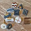 Marble Stone Knobs, Natural Agate Stone Cabinet Drawer Knobs, Dresser Drawer Pulls