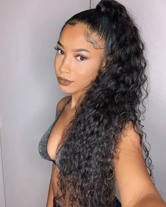 

Curly Bob Human Hair Lace Front Wig Black Glueless Remy Brazilian Pre Plucked 13x6 front lace wig 150% density