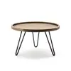antique industrial brass embosed iron legs round coffee table