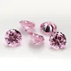 Round Pink Cubic Zirconia Loose Stones Imitated Cheap Diamond