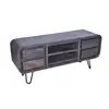 Solid Mango Wood Top Quality Industrial Gray Finish Tvc Tv Cabinet