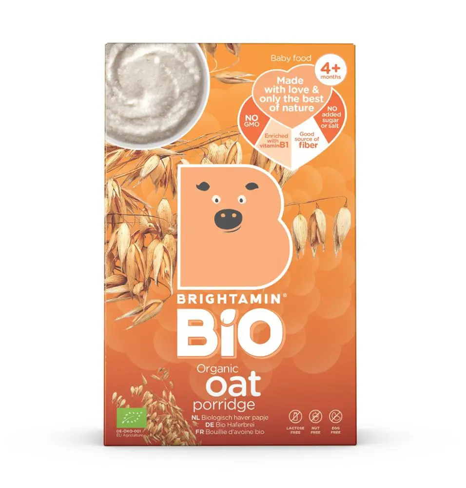
Brightamin Bio Organic Oat Porridge (ready to mix with water or milk) 