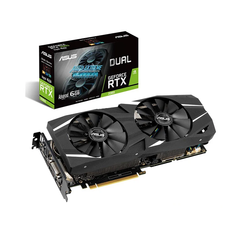 

Original ASUS NVIDIA Dual RTX 2060 O6G Gaming Graphics Card ASUS DUAL-RTX2060-O6G-EVO Gaming Video Card