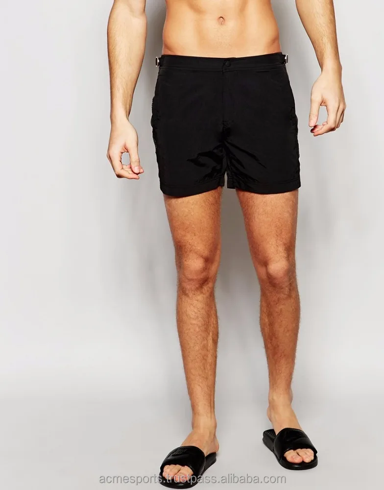 plain black swimming shorts