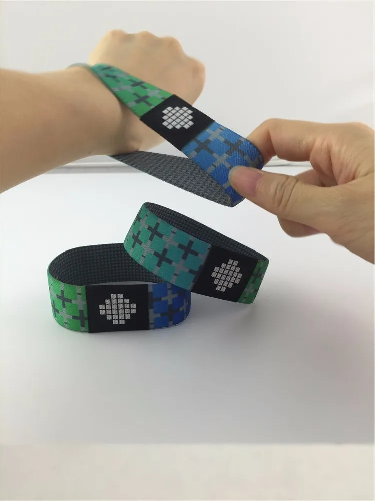 2017 Newest Lf Tk4100 Polyester Nylon Woven Rfid Elastic Wristband