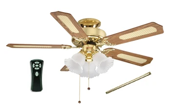 Polished Brass Ceiling Fan Lights 12 Drop Rod Remote Control 508861 Buy Ceiling Fan Product On Alibaba Com