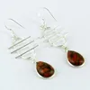 Stunning Brown Turquoise Fish Hook 925 Sterling Silver Earring, Silver Jewelry, Indian Silver Jewelry