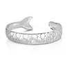 Fish Skin Design 925 Sterling Silver Good Looking Cuff Bracelet