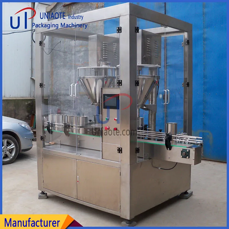 Instant Yoghurt Powder Filler Machine / Automatic Rotary Powder Filling