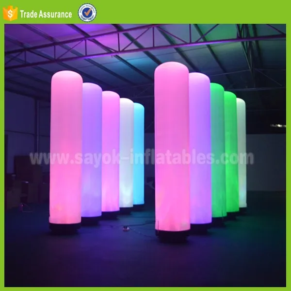 Led Lighting Inflatable Cylinder Custom Inflatable Tube For Advertising
