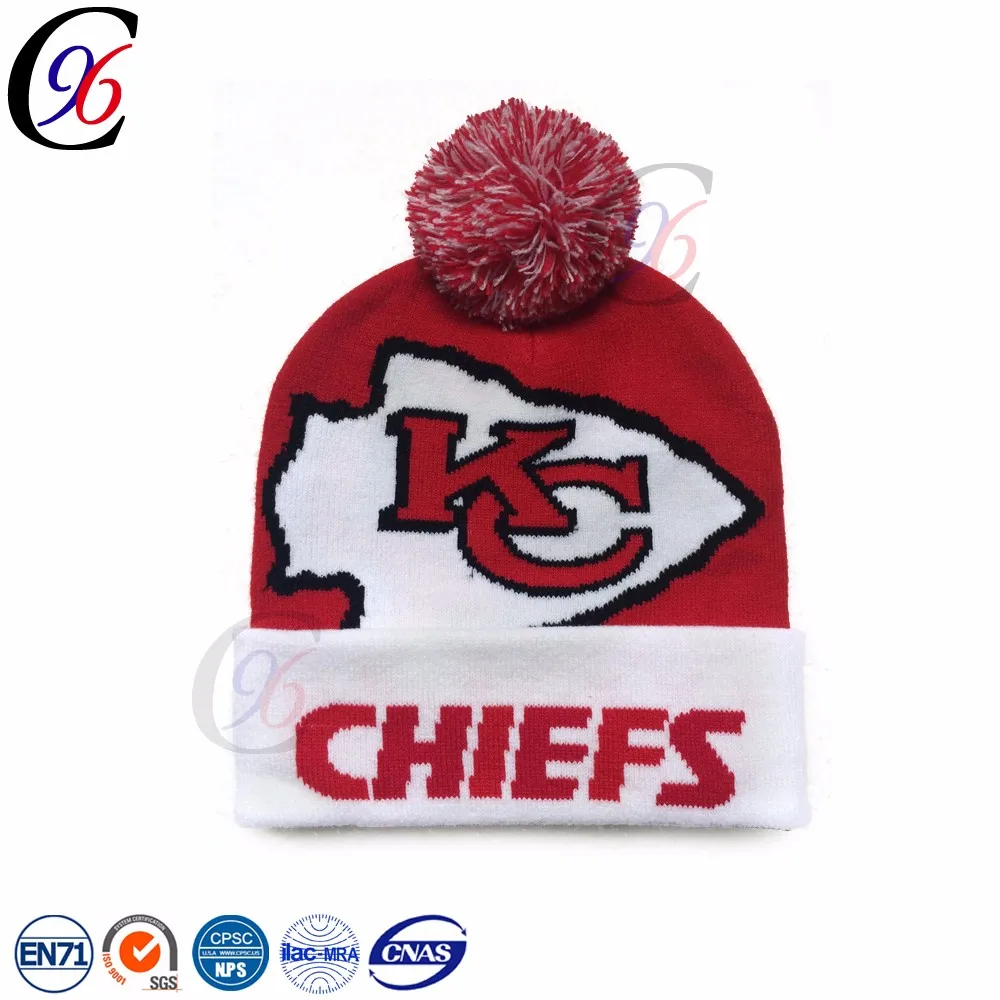 Chengxing custom wholesale online crochet pom pom bobble beanie with balls acrylic woven embroidery knitted hats