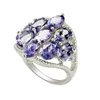Indian Popular Real Gemstone Solid Tanzanite "AA" Stone Natural Low Price 925 Sterling Silver Ring