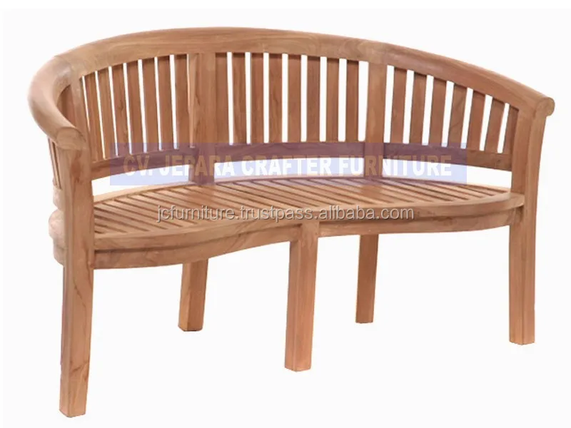 Solid Teak Garden Banana Benches Patio Outdoor Furniture Indonesia Buy Indonesian Bench Wood Furniture Teak Outdoor Bench Teak Garden Bench Product On Alibaba Com