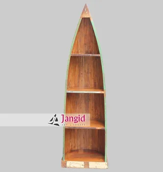 Reclaimed Wooden Boat Furniture Bookshelf Buy Colorful Bookshelf