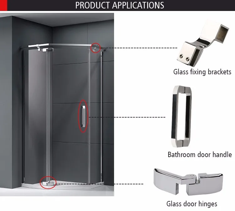 Bathroom Glass Hardware Accessories Shower Screen Pivot Hinges