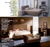 Water hyacinth bed with acacia frame, rattan bed for resorts, hotels