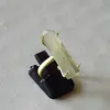 22 Ct Gold Plated Rock Crystal Pencil Shape Adjustable Cocktail Statement Ring