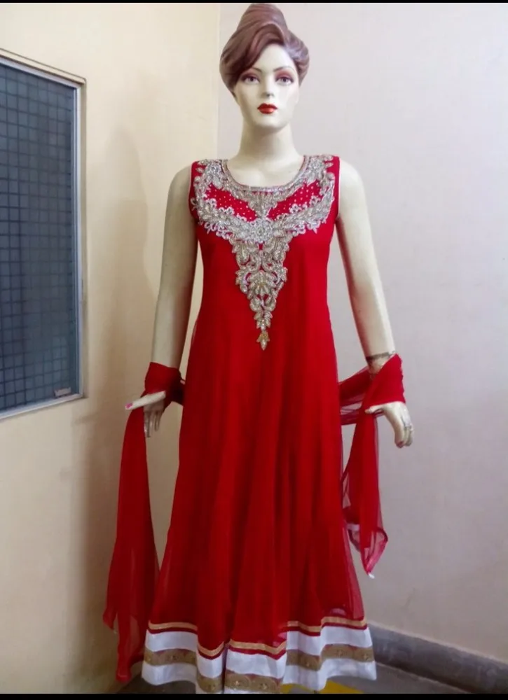 stone work anarkali