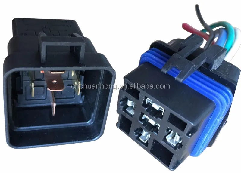 Auto Relay Socket Wire Harness 12 Volt 40 Amp Automotive