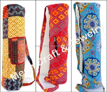 Wholesale Cotton Kantha Handmade Yoga Mat Designer Gymnastic Bag