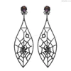 925 Sterling Silver Ruby Spider Web Earrings Pave Diamond Dangle Earrings Fashion Jewelry Wholesale