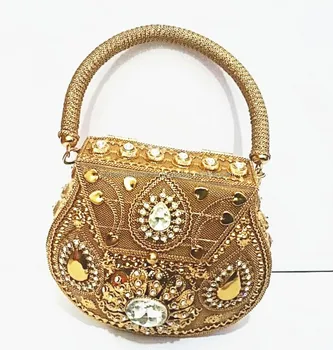 ladies gold handbags