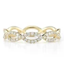 Solid 18kt Yellow Gold Natural Pave Diamond Infinity Ring Fine Handmade Jewelry Manufacturer
