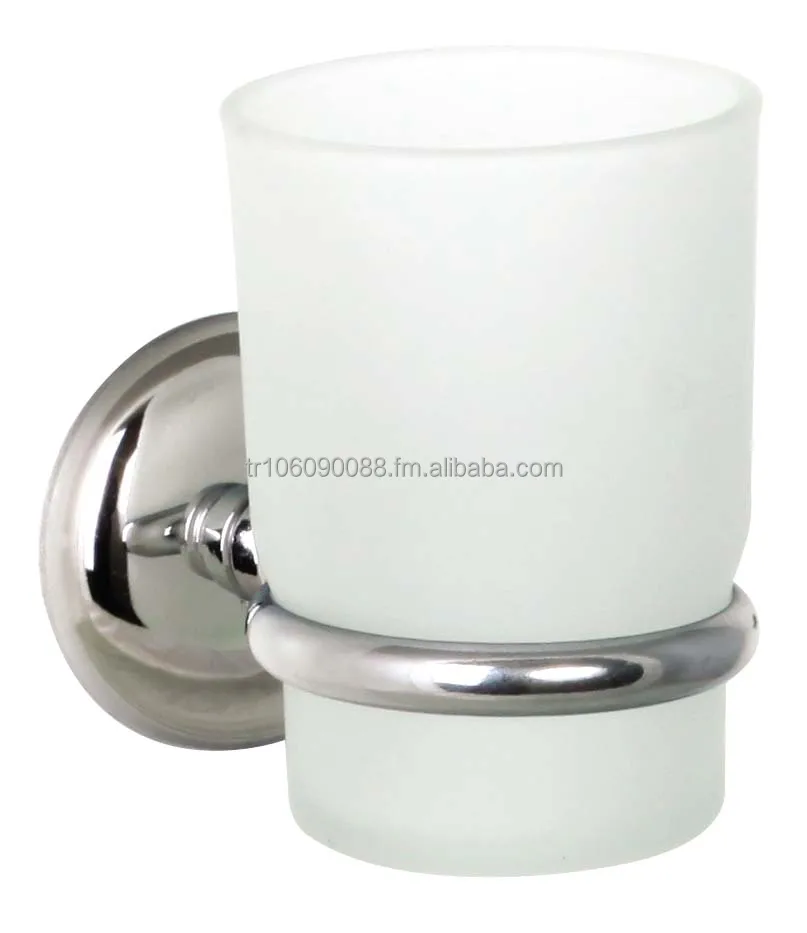 
Seyhan Series Toohtbrush Holder, Tumbler, Zinc + Glass 