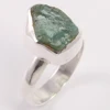 Manufacturer ! Natural APATITE Raw Rough Gemstone 925 Solid Sterling Silver New Pretty Ring Any Sizes