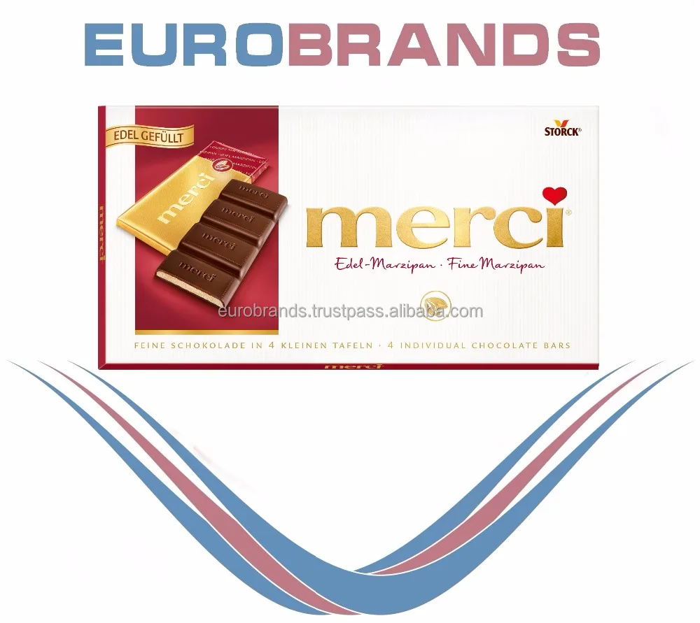 Storck Merci Tafelschokolade Edel Marzipan Tray 112g View Storck
