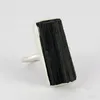 Gorgeous Design !! Black Tourmaline Sterling Silver ring s. 7.5- Adjustable, Free Shipping !! For U.K. And U.S.A. Customers